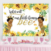Lofaris Sunflower Gender Reveal Party Backdrop for Baby Shower